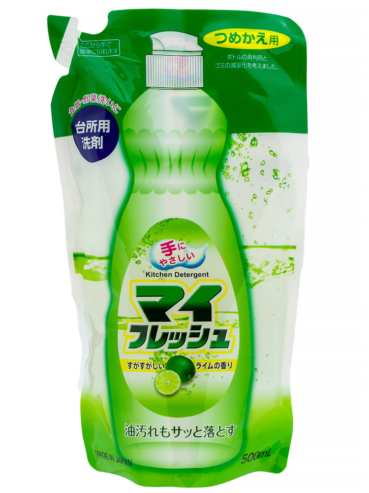 Rocket Soap / Жидкость для мытья посуды "My Fresh" Свежий лайм, 500мл, м/у, Япония  #1