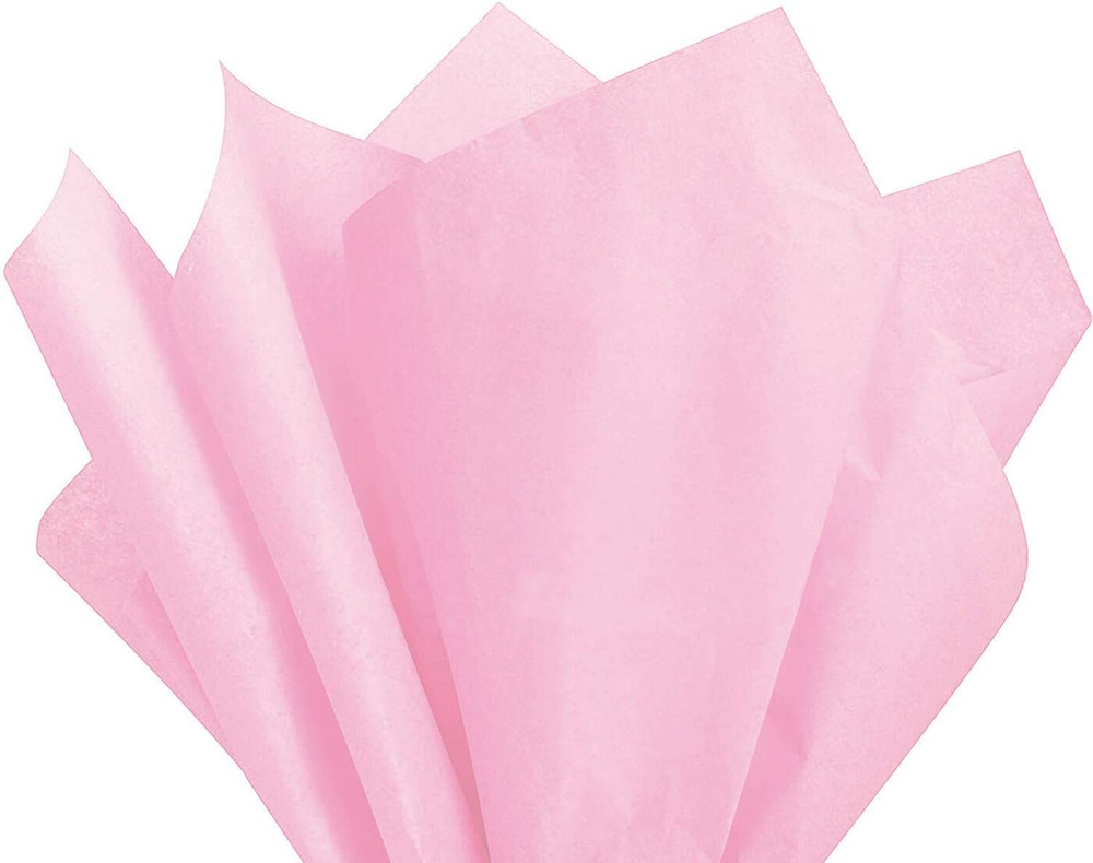 Бумага упаковочная тишью, розовая. 20 листов (50*65 см) #1