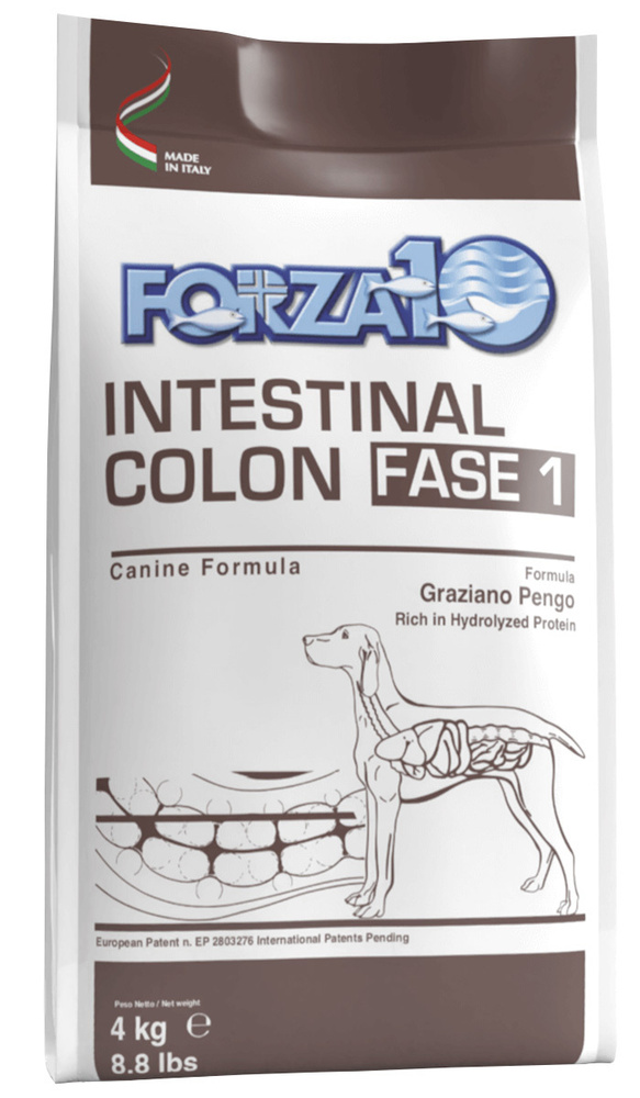 Сухой корм FORZA10 DOG INTESTINAL COLON FASE 1 для взрослых собак всех пород для лечения колитов (4 кг) #1