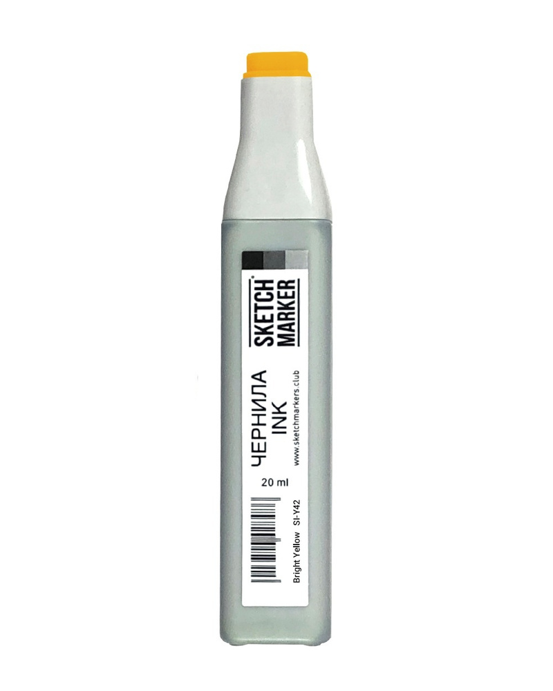 Чернила для заправки спиртовых маркеров SKETCHMARKER Classic & BRUSH PRO - 20мл., цвет: Y42 Яркий желтый #1