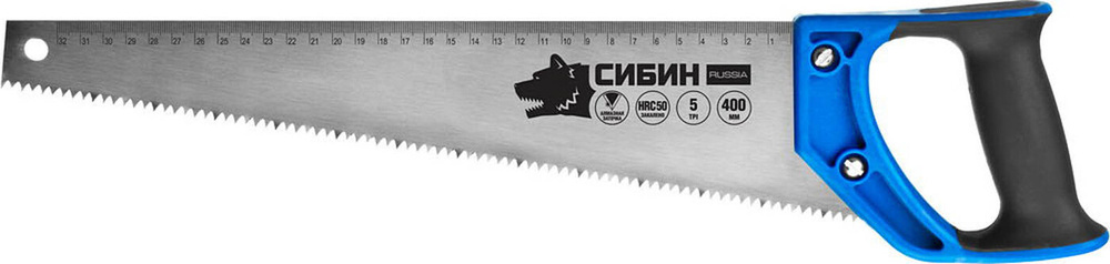 Ножовка по дереву Сибин 400 мм/ 4 TPI, линейная шкала (15055-40) #1