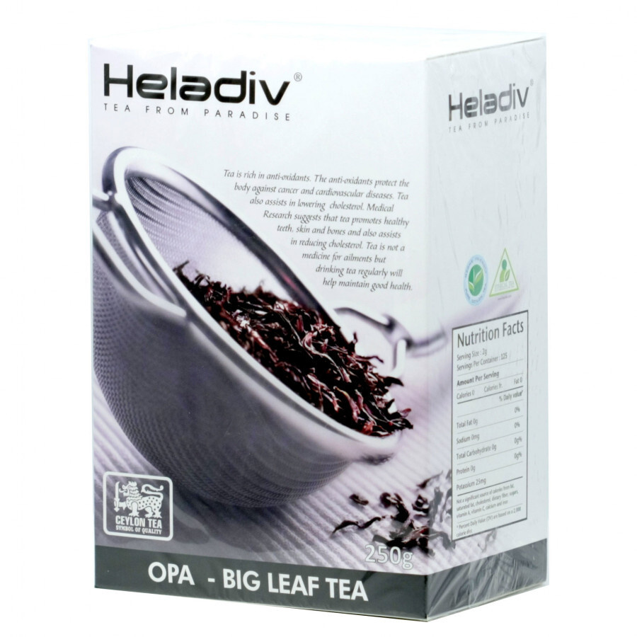 Чай листовой Heladiv OPA Big Leaf Tea (Крупнолистовой Чай, дизайн с ситечком), черный, 250г  #1