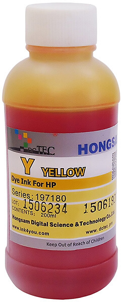 Чернила DCTec водорастворимые HP T610 Yellow (желтый) 200 мл #1