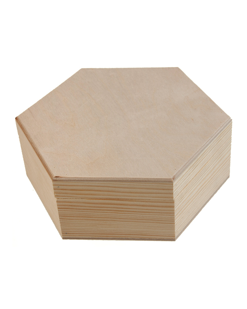 Timberlicious Заготовка для декорирования Шкатулка шестиугольная 18х16х7см  #1