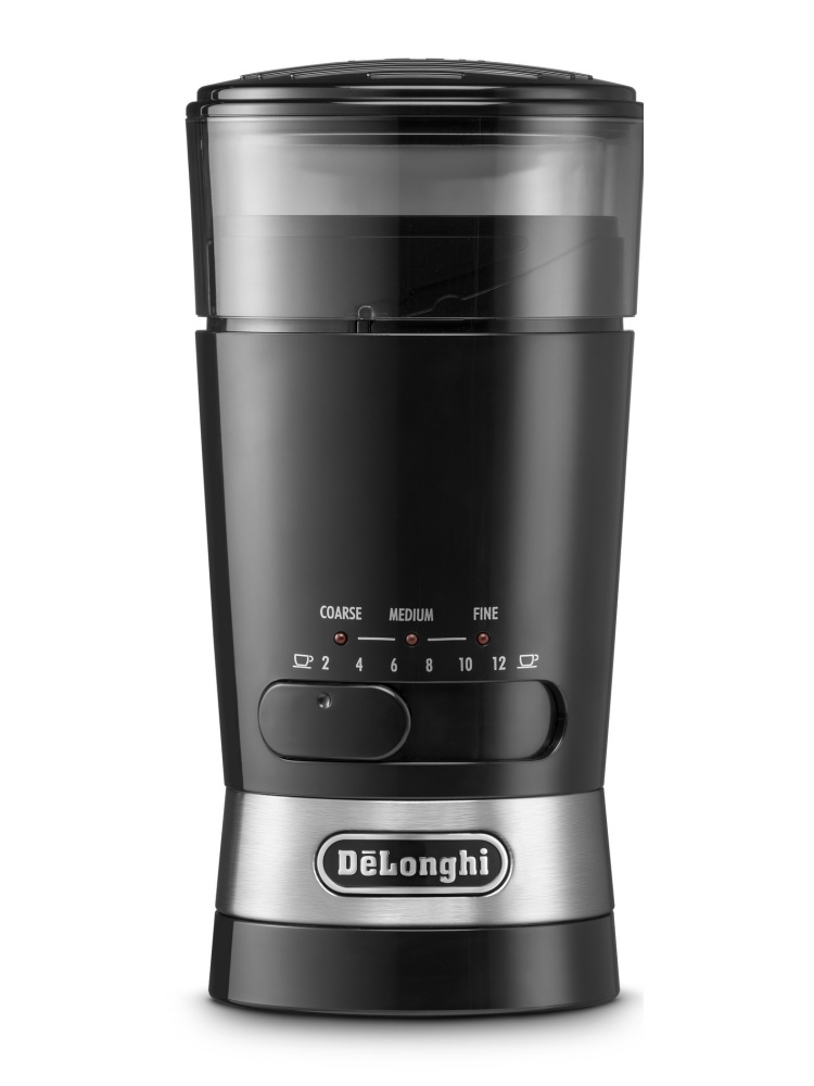 Электрическая кофемолка DeLonghi KG210 с регулировкой степени помола, черная  #1