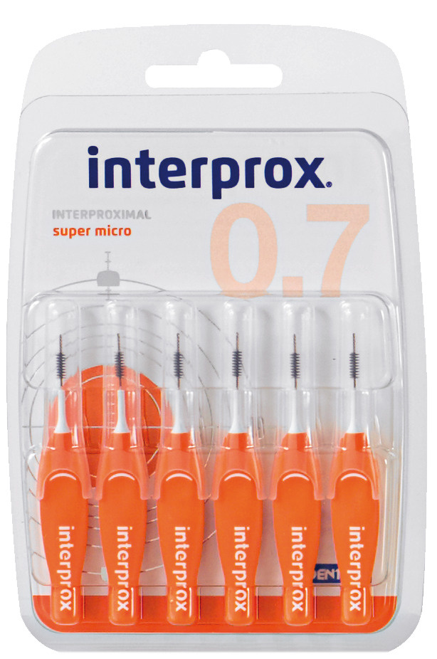 Межзубные ершики для брекетов Interprox Super Micro 4G, 6 шт (0,7 мм), 1 упаковка  #1