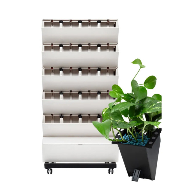 Фитомодуль "BOXSAND 20" (115х58 см) вместимость 20 растений, цвет белый для вертикального озеленения #1