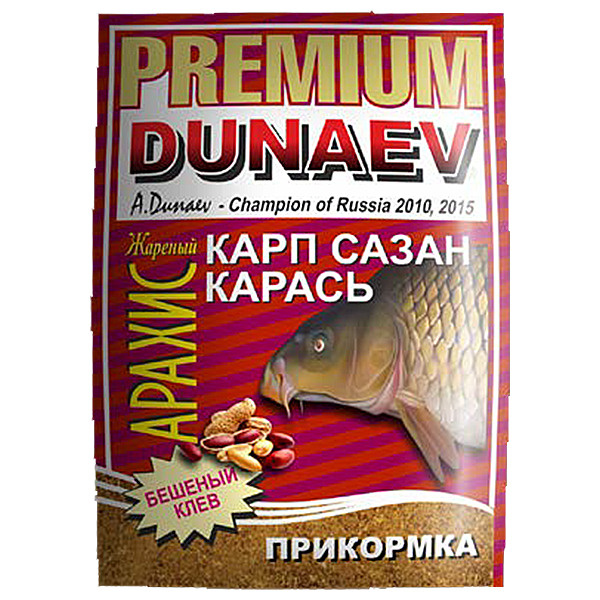 Прикормка "DUNAEV-PREMIUM" 1кг Карп-Сазан Жареный арахис #1