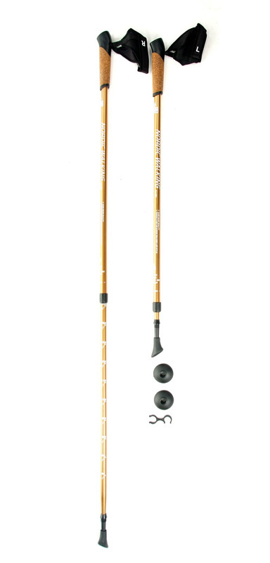 Телескопические палки для скандинавской ходьбы KAISER SPORT, NORDIC WALKING GOLD, SL-2B-2-135 GOLD, SL-2B-2-135-G #1