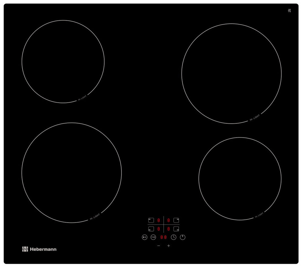 Встраиваемая электрическая варочная панель Hebermann HBKC 6040.1 B  #1