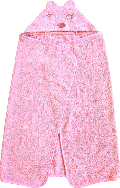 Полотенце-уголок Топотушки М7 махра 120х75 см розовый #1