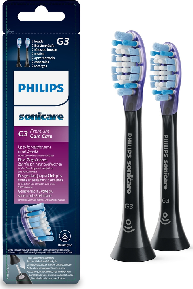 Насадки для электрической зубной щетки Philips Sonicare G3 Premium Gum Care HX9052/33, для улучшения #1