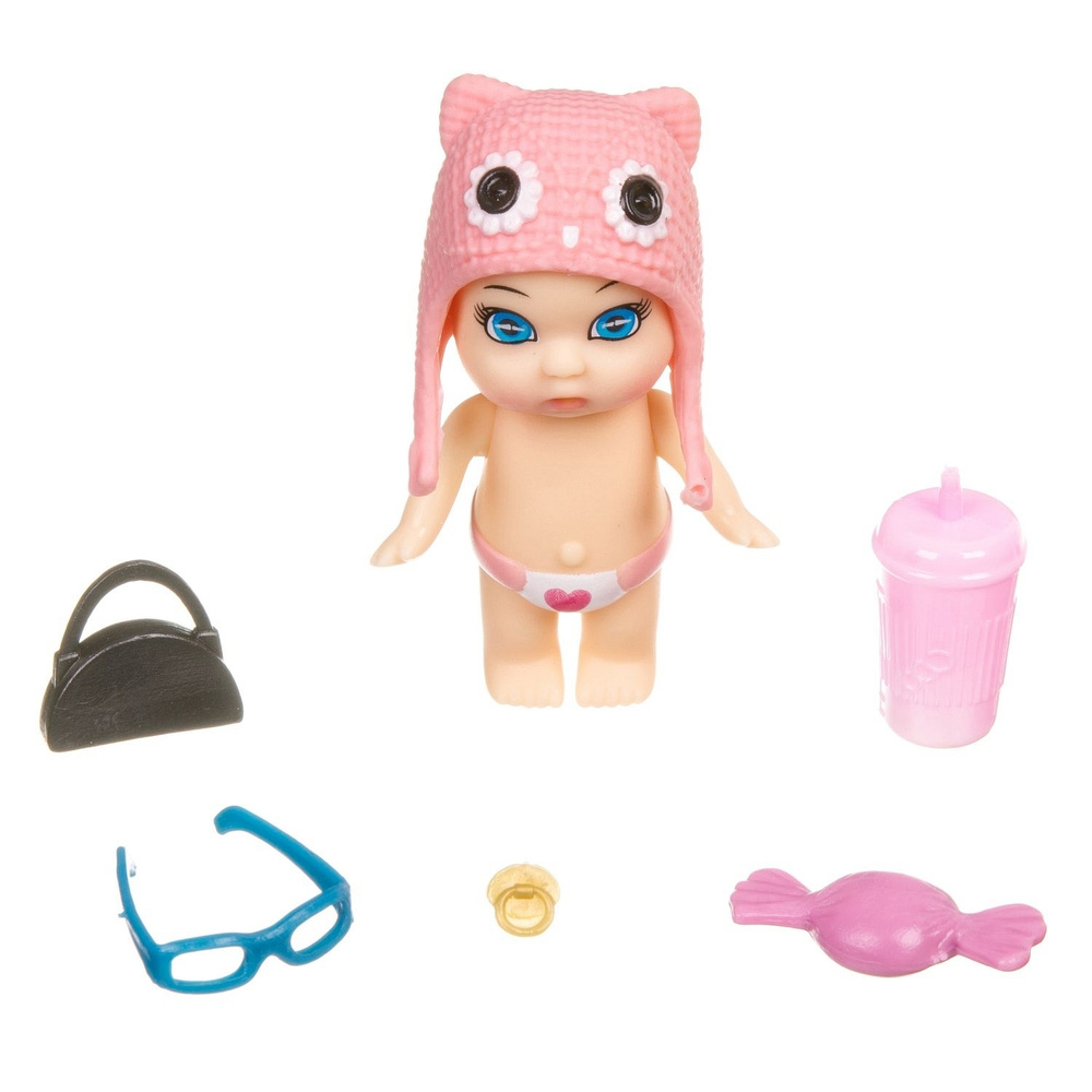 Игровой набор OLY кукла пупс в шапочке ушанке с аксессуарами в банане №4 Bondibon развивающая игрушка, #1