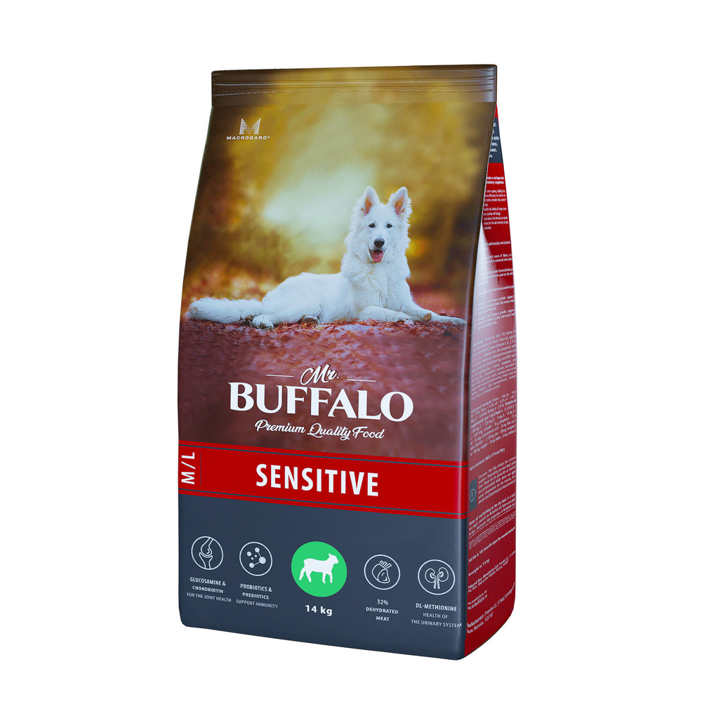 Сухой корм для взрослых собак средних и крупных пород Mr.Buffalo SENSITIVE с чувствительным пищеварением, #1