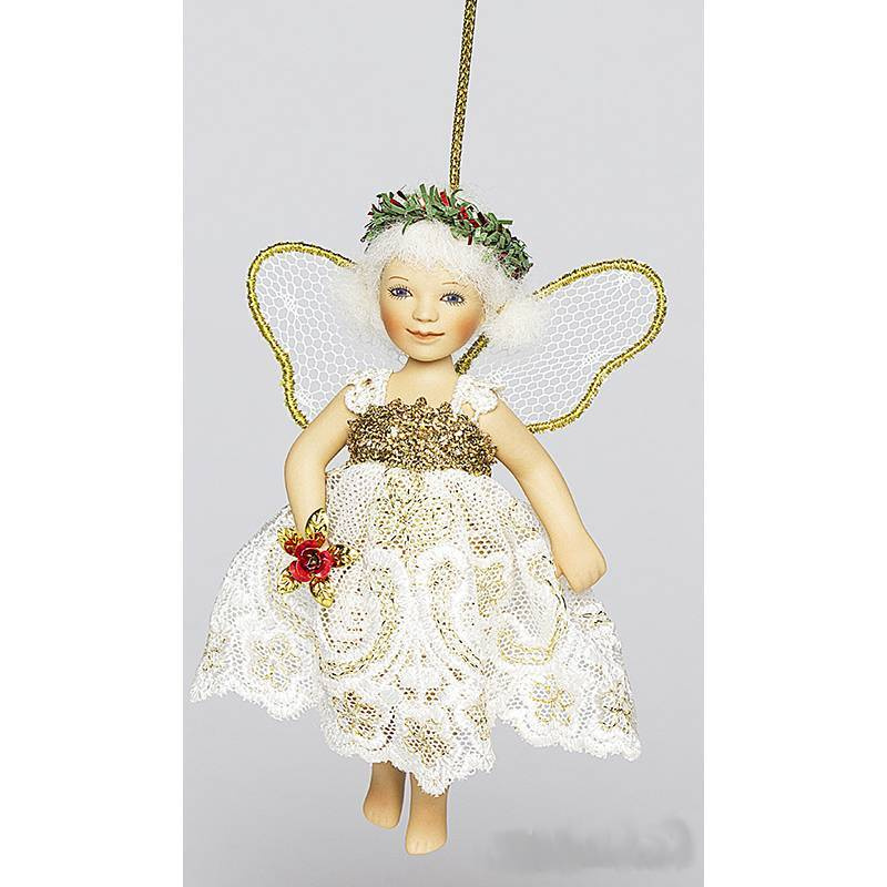 Кукла Ангел с розой 10 см #1