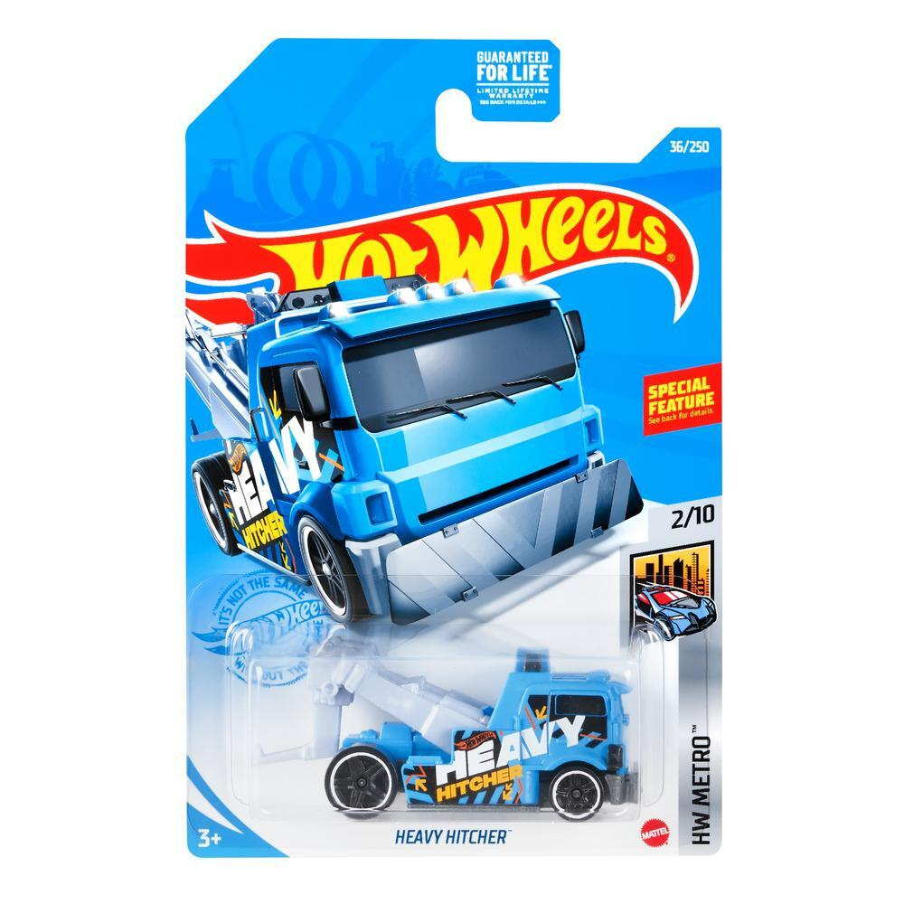 GTC28 Машинка металлическая игрушка Hot Wheels коллекционная модель HEAVY HITCYER синий/серый  #1