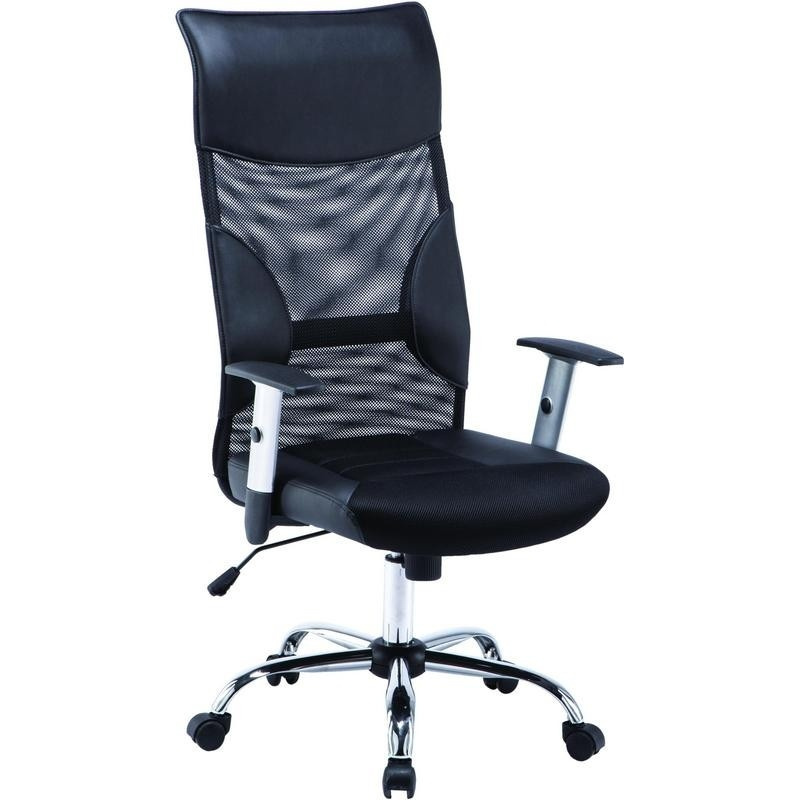Кресло Easy Chair кожзам, ткань, сетка черная #1
