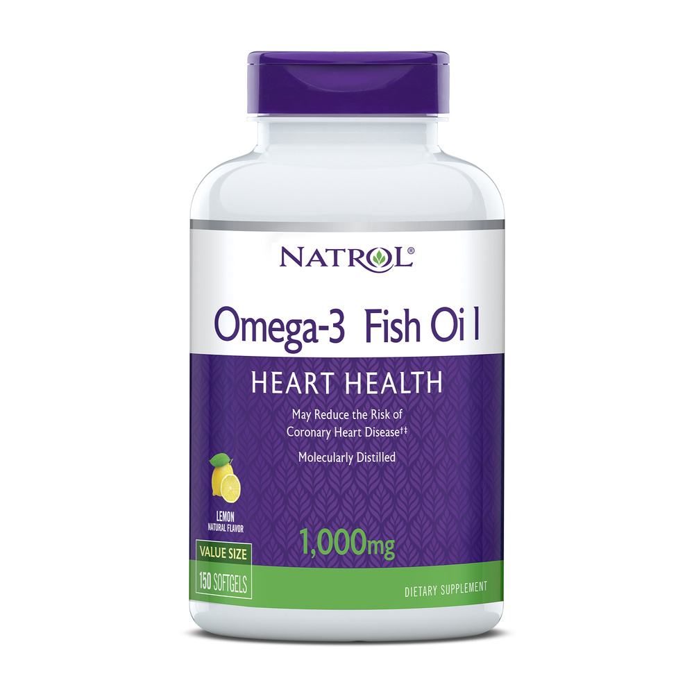 Витамины омега 3 1000мг, капсулы рыбий жир натрол Omega-3 Fish Oil 1000mg 150 капс.  #1
