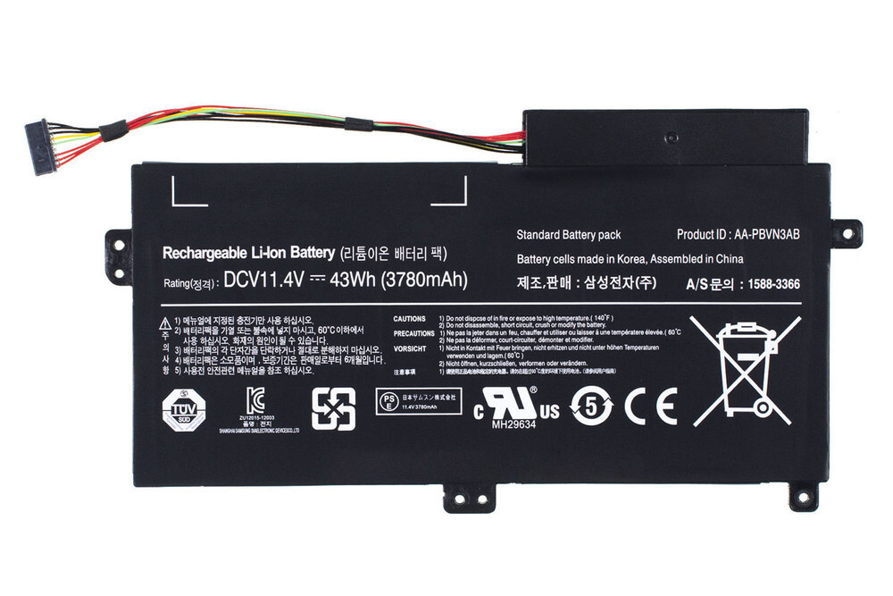 Аккумулятор AA-PBVN3AB Premium для Samsung NP370R5E, NP450R5E, NP470R5E, NP510R5E / 11,4V 3780mAh 43Wh #1