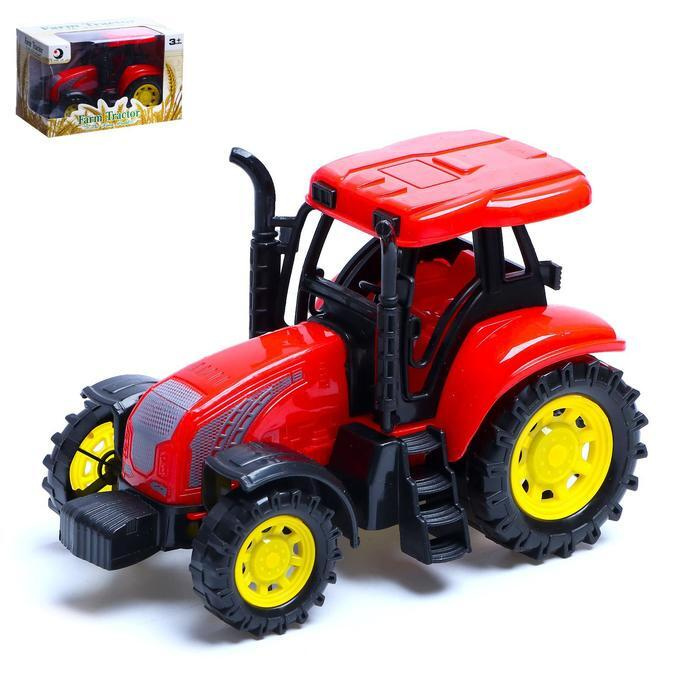Трактор инерционный "Сельскохозяйственный", цвет красный  #1