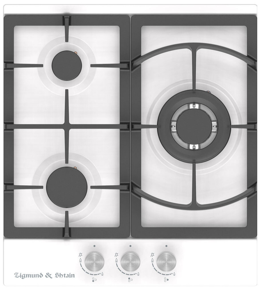 Zigmund & Shtain Газовая варочная панель G 14.4 W, белый #1