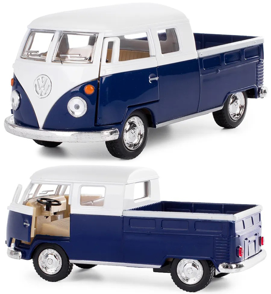 Машинка металлическая Kinsmart 1:34 1963 Volkswagen Classical Bus Double  (Фольцваген Автобус с открытым кузовом) 5387DKT инерционная, двери  открываются / Сине-белый - купить с доставкой по выгодным ценам в  интернет-магазине OZON (354628731)