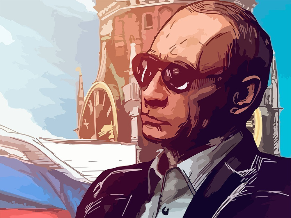 Картина по номерам на холсте Путин (Президент, Шеф, Босс) - 7295 Г 30x40  #1