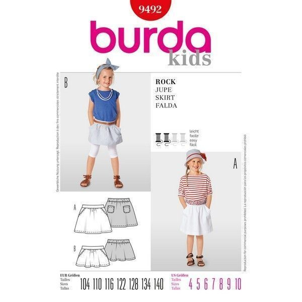 Выкройка Burda 9492-Юбка #1