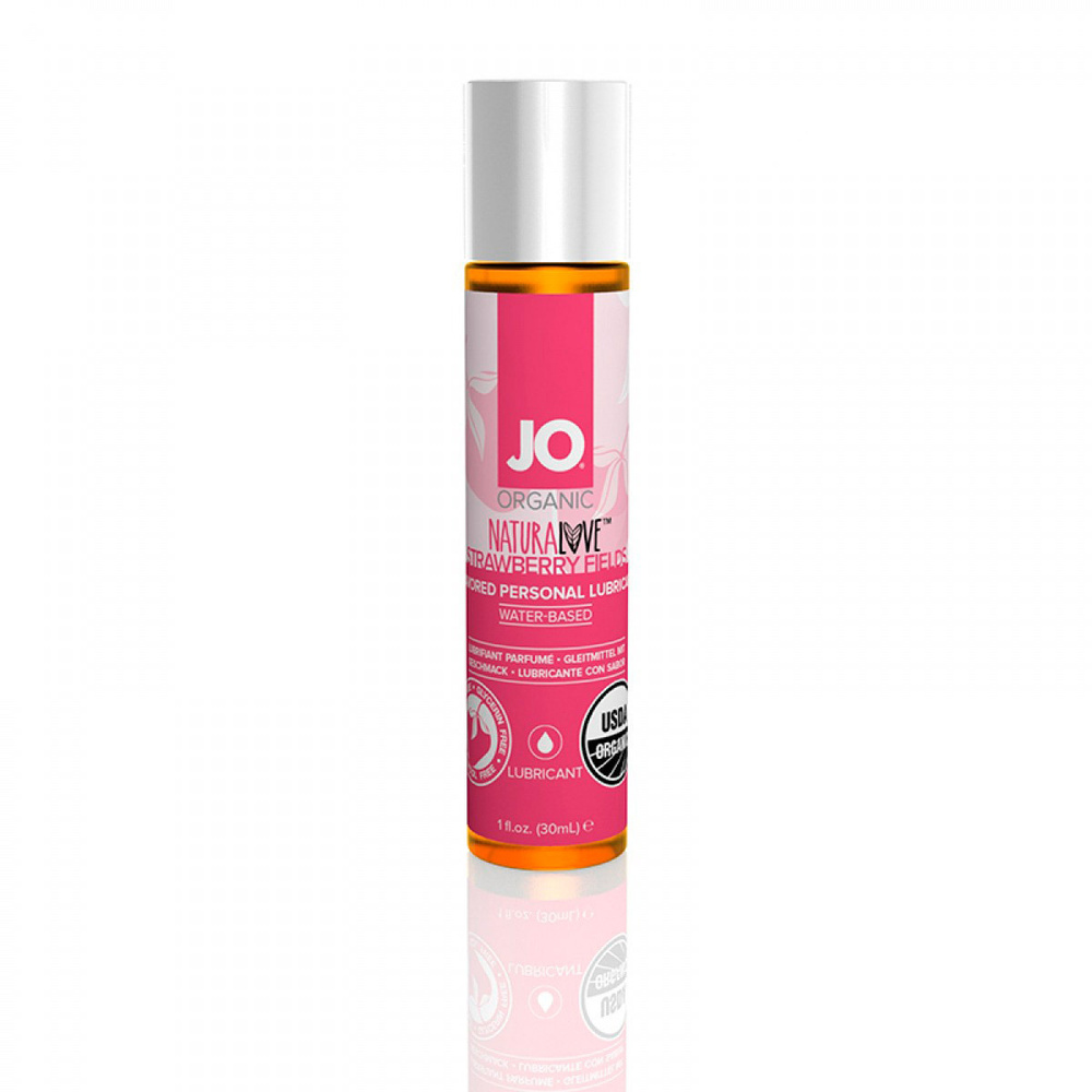 System JO лубрикант съедобный JO Organic Natural Love STRAWBERRY (клубника) 30 мл  #1