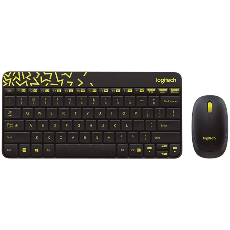 Клавиатура LOGITECH Wireless Combo MK240 Nano BLACK / CHARTREUSE #1