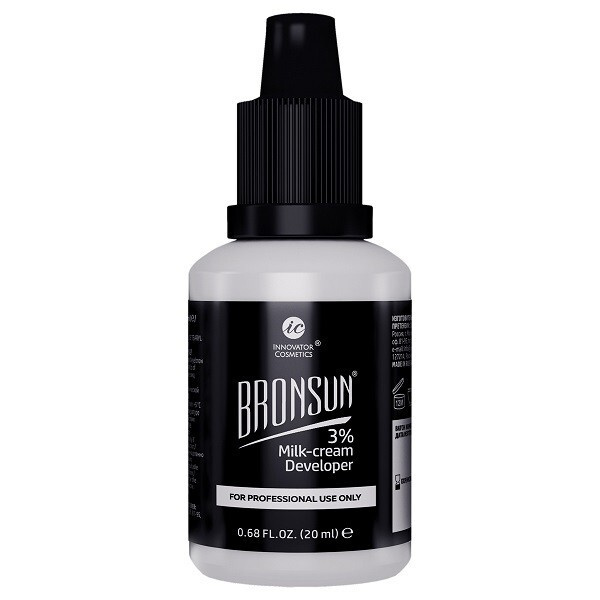 BRONSUN - Оксидант-молочко 3% для разведения краски , (1шт * 20мл) / Бронсан окислитель для окрашивания #1