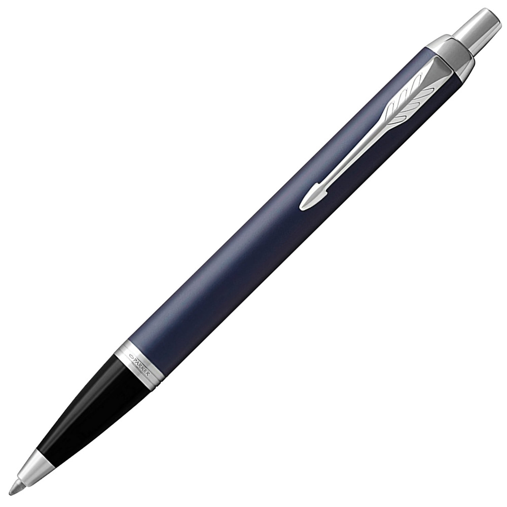 Ручка шариковая PARKER "IM Core Matte Blue CT", корпус темно-синий лак, хромированные детали, синяя, #1