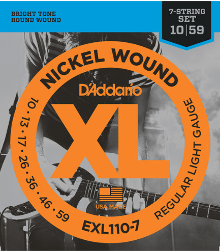 Струны для 7-струнной электро-гитары D'Addario EXL110-7 #1