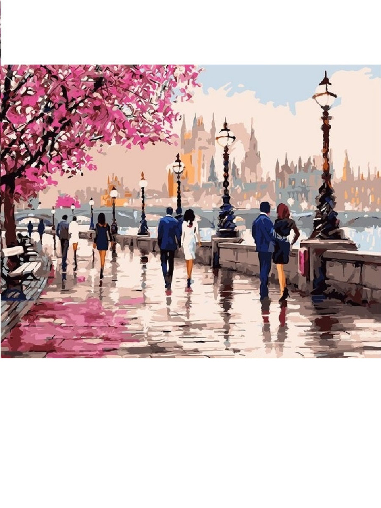 Картина по номерам КНР "Романтичный Лондон", 40х50 см #1