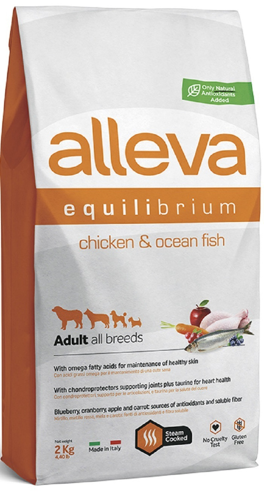 Сухой корм ALLEVA EQUILIBRIUM ALL DAY MAINTENANCE CHICKEN & OCEAN FISH ADULT ALL BREEDS, для взрослых #1