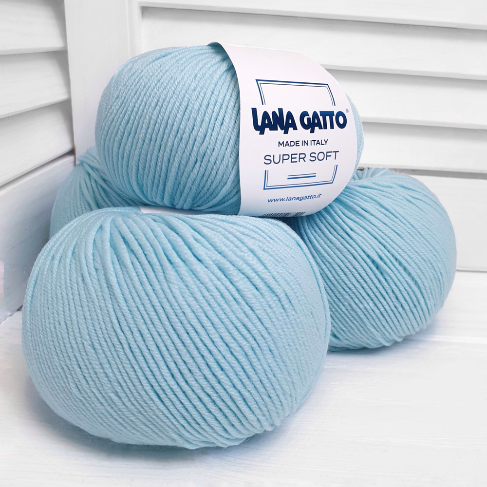 Пряжа Lana Gatto - Super Soft (14545 - голубой), 125м/50г, 3 шт. (Лана Гатто - Супер Софт/Supersoft) #1