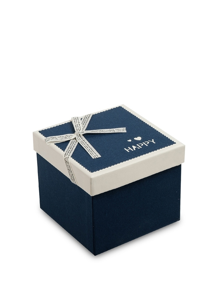 Коробка подарочная синяя 11*13,5*13,5 см #1