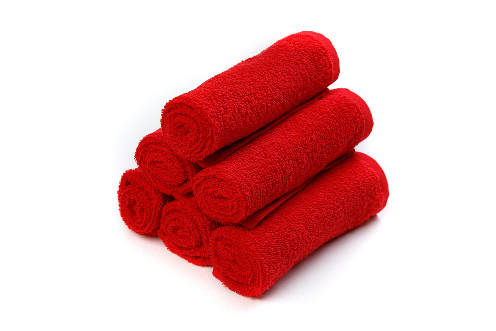 Салфетка Махровая 30х30 Набор (10 шт.) Красный из 100% Хлопка / маленькое полотенце для рук / для лица, #1