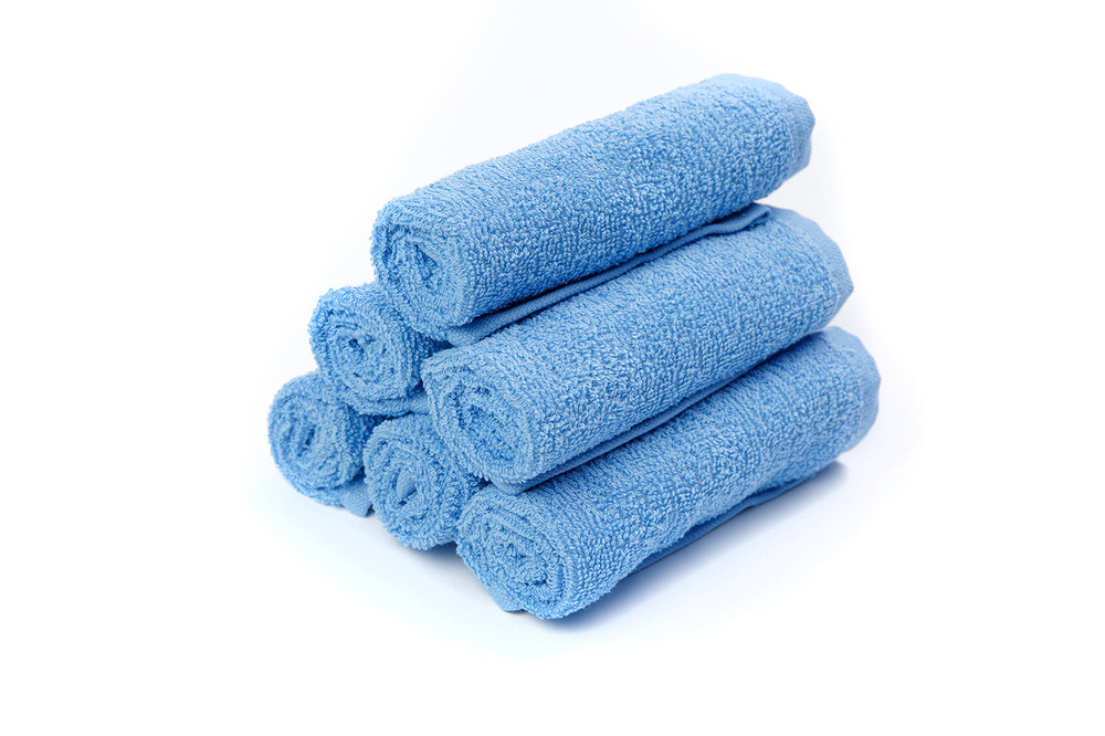 Салфетка Махровая 30х30 Набор (10 шт.) Голубой из 100% Хлопка / маленькое полотенце для рук / лица, для #1