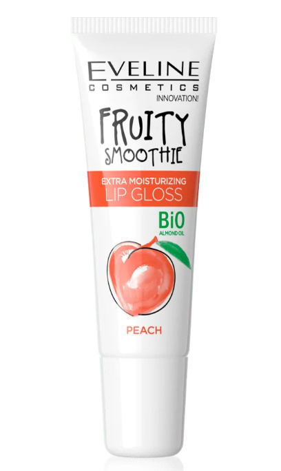 Eveline Cosmetics Блеск для губ FRUITY SMOOTHIE, Экстраувлажняющий, PEACH/персик, 12 мл  #1