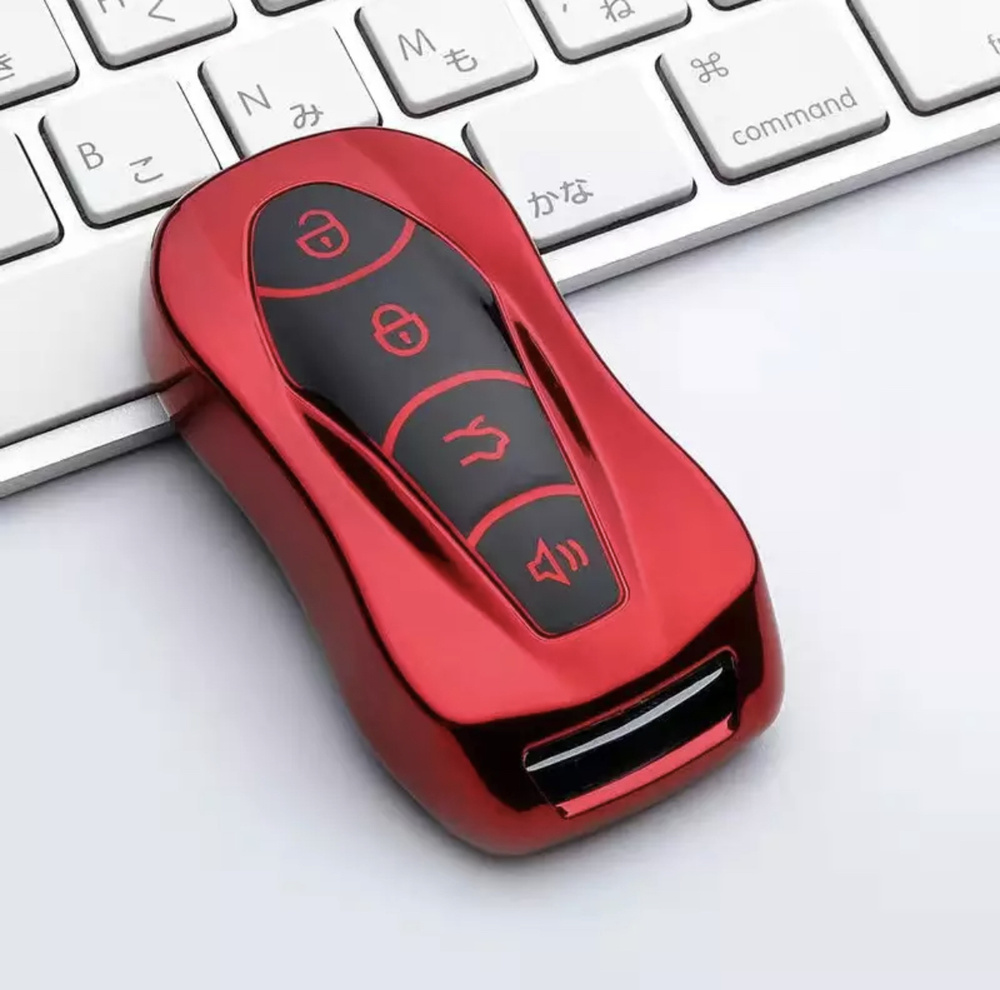 Чехол на ключ Geely Atlas Pro, Tugella / Джили Атлас Про TPU red new ...