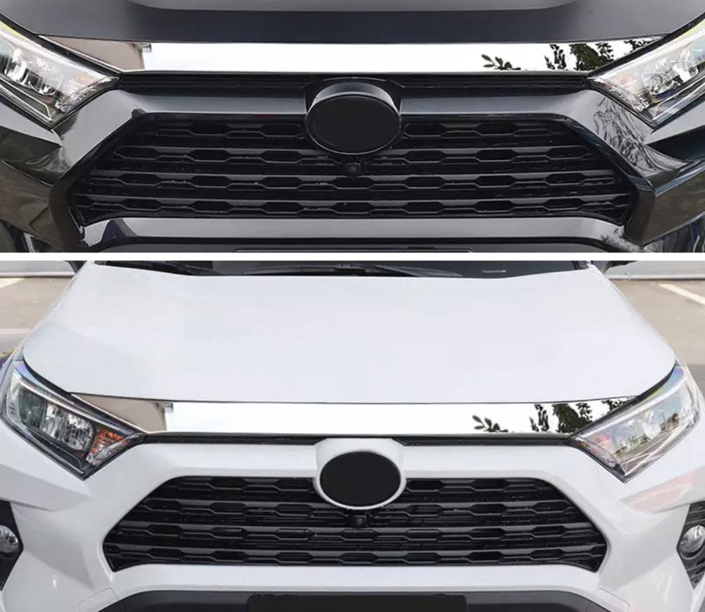 Накладка полоса на капот Toyota Rav-4 / Тойота Рав-4 2018-2021 г.в ...