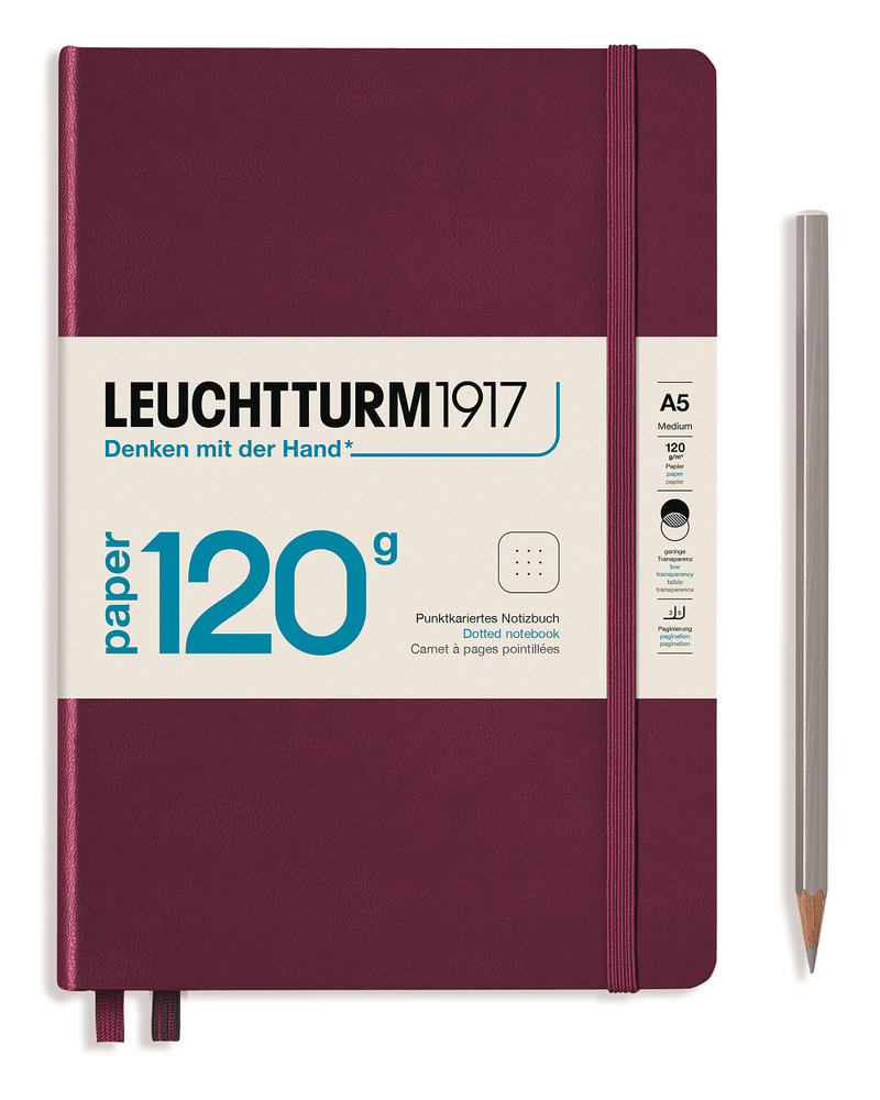 Блокнот Leuchtturm Edition 120g А5 (14.5x21см.), 120г/м2, 203 стр. (102 л.), в точку, твердая обложка #1