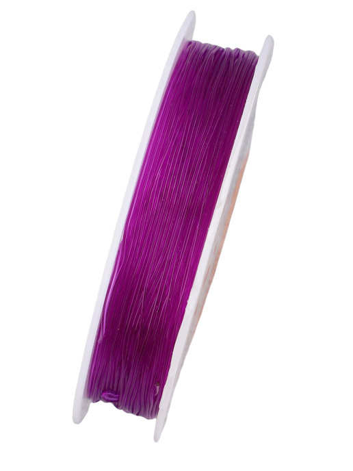 Резинка для бисера CRYSTAL TEC диаметр 0,8 мм, 20 метров (фиолетовый)  #1