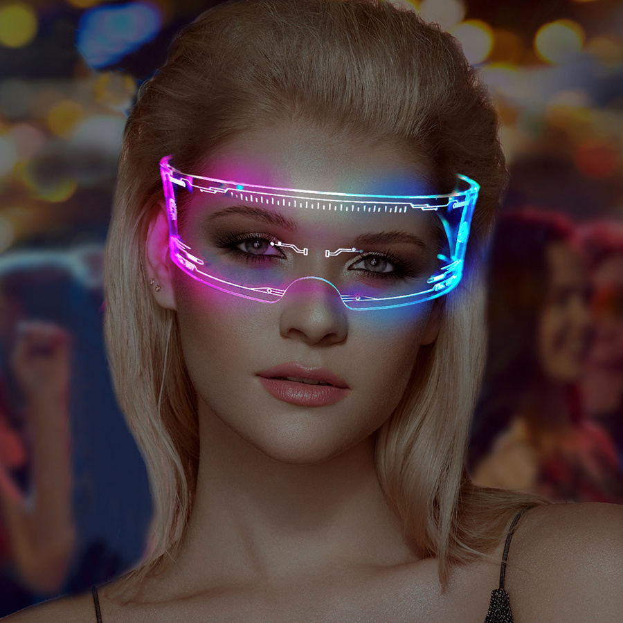 очки cyberpunk светящиеся led светодиодные фото 62