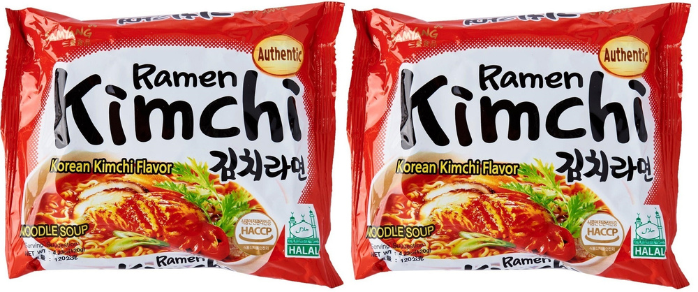 Корейская Лапша быстрого приготовления Samyang Ramen Kimchi / СамЯнг Острая со вкусом Кимчи 2 шт. 120 #1