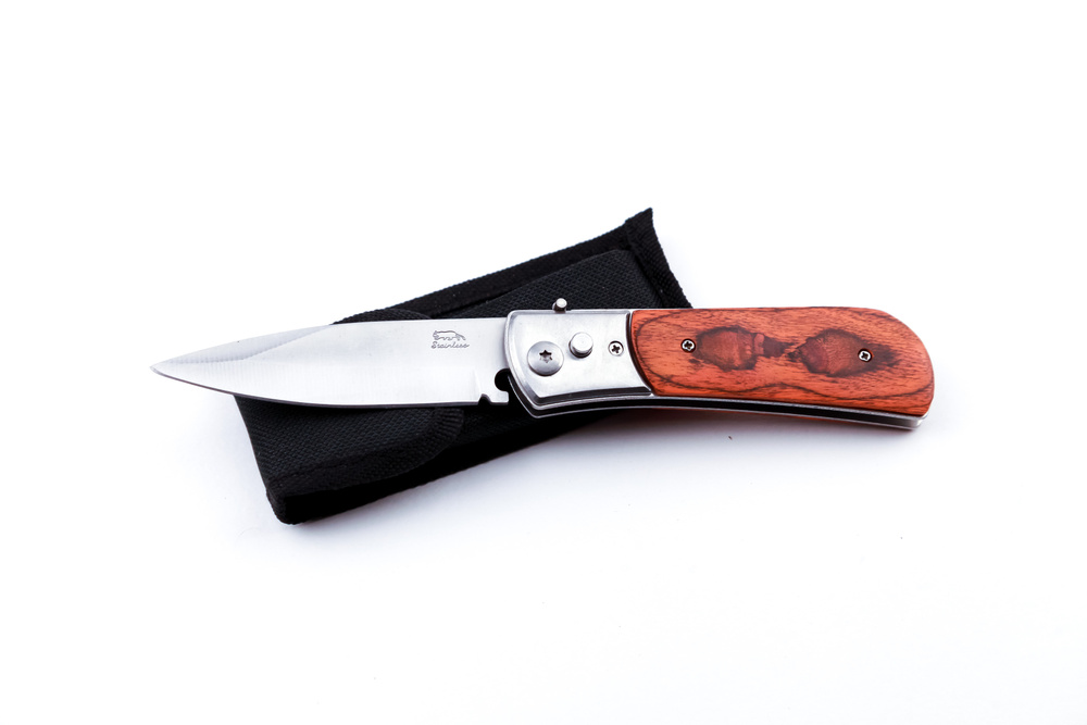 Ножи специальные FANTOM Нож откидной автомат STAINLESS, цв.дерево A525 ...