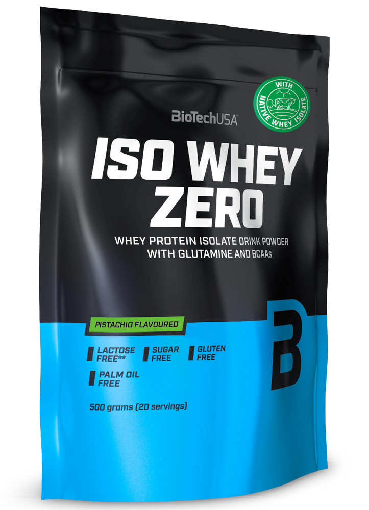 Сывороточный протеин изолят BioTechUSA Iso Whey Zero 500 г фисташковый  #1