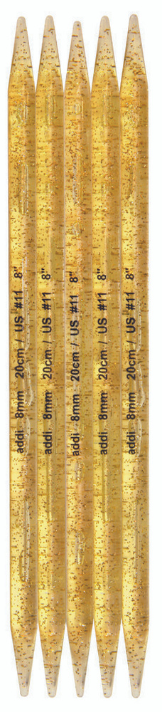 Спицы для вязания Addi чулочные пластиковые, 7 мм, 20 см, 5 спиц на блистере, арт.401-7/7-20  #1