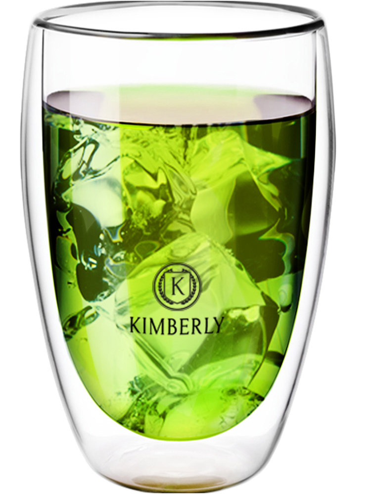 KIMBERLY Термостойкий стеклянный стакан с двойными стенками, 450 мл  #1